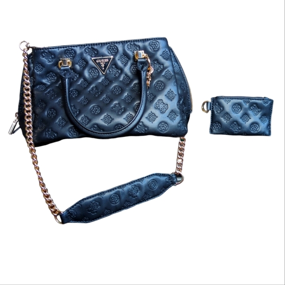 #49 - GUESS USA Black & Gold Handbag - Picture 2 of 10